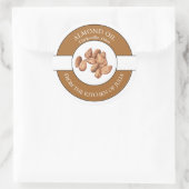 Amandelolielabel Ronde Sticker (Tas)