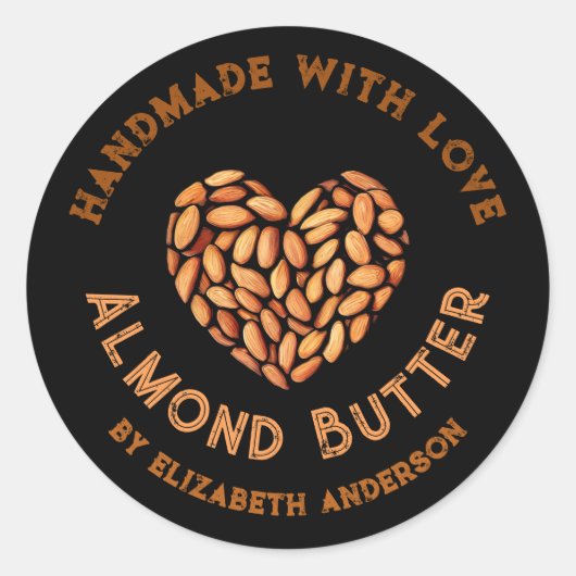 Amandelproduct Ronde Sticker (Voorkant)