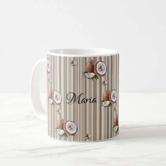 Amandelstreep mok (Voorkant links)