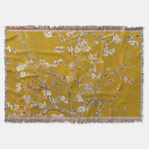 Amandeltakken in bloei (goud) Van Gogh Deken
