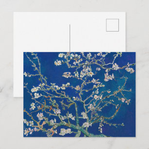 Amandeltakken in bloei (Indigo) Van Gogh Briefkaart