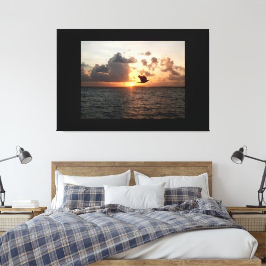 Amanecer en la bahia  canvas afdruk (Insitu (Slaapkamer))