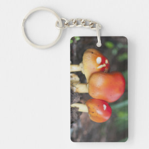 Amanita familie paddenstoel sleutelhanger