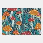 Amanita Magical Mushroom Fern Pattern Gift Inpakpapier Vel (Voorkant 3)