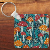 Amanita Magical Mushrooms Fun Fungi BIED IT AAN Sleutelhanger (Voorkant)