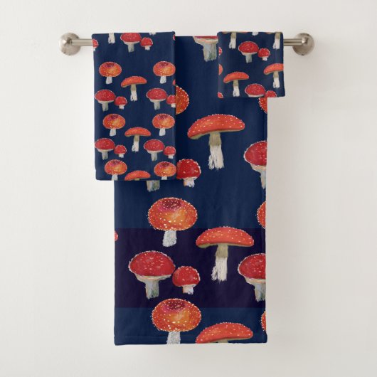 Amanita Muscaria Badhanddoek Set Bad Handdoek (Insitu)