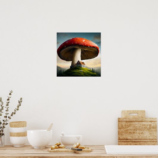 Amanita Muscaria Homestead Poster (Keuken)