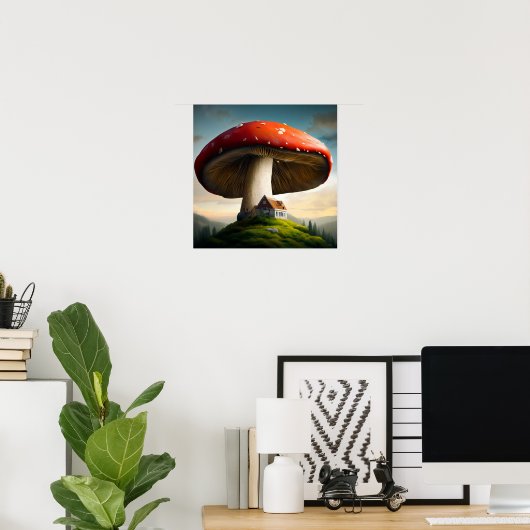 Amanita Muscaria Homestead Poster (Thuiskantoor)