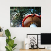 Amanita Muscaria met slug Poster (Thuiskantoor)