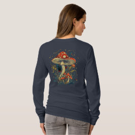 Amanita Muscaria Paddenstoel Botanische lange mouw T-shirt