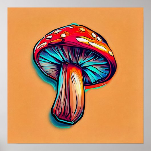 Amanita Muscaria paddenstoel Poster (Voorkant)