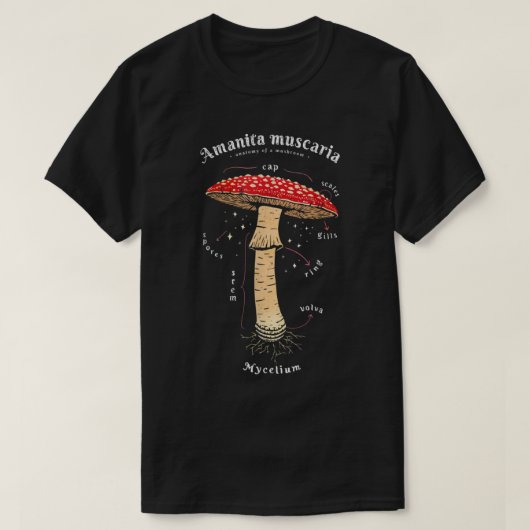 Amanita muscaria-paddenstoeldefinitie t-shirt (Design voorkant)