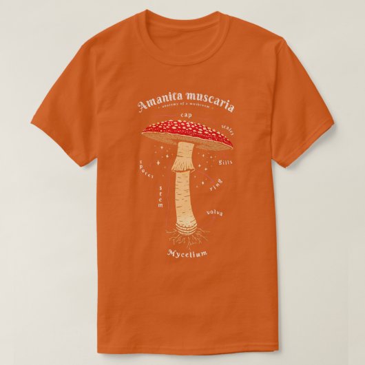 Amanita muscaria-paddenstoeldefinitie t-shirt (Design voorkant)