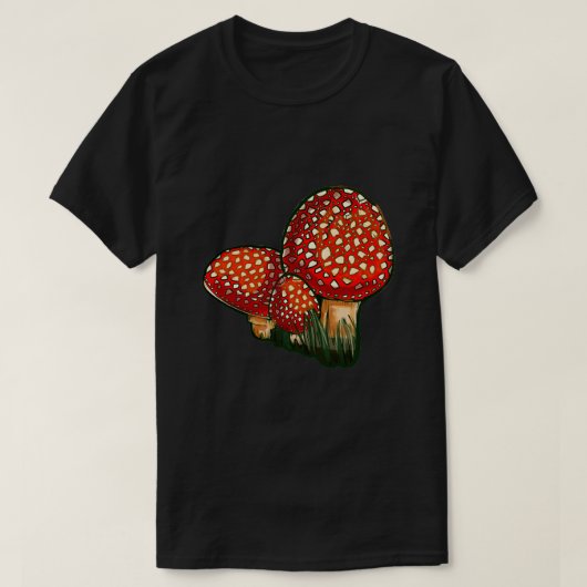 Amanita Muscaria Three Cuties Green T-shirt (Design voorkant)