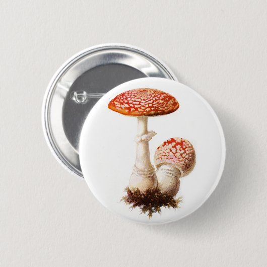 Amanita Mushroom Button (Voorkant /achterkant)