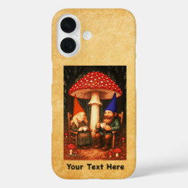 Amanita Mushroom en Gnomes iPhone 16 Hoesje