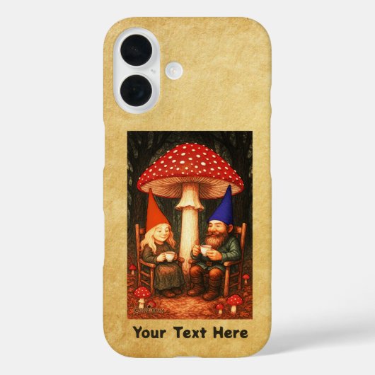 Amanita Mushroom en Gnomes Case-Mate iPhone Case (Achterkant)