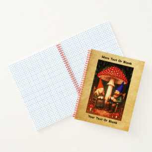 Amanita Mushroom en Gnomes Notitieboek