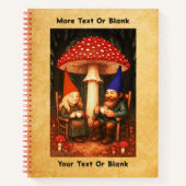 Amanita Mushroom en Gnomes Notitieboek (Voorkant)
