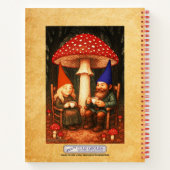 Amanita Mushroom en Gnomes Notitieboek (Achterkant)