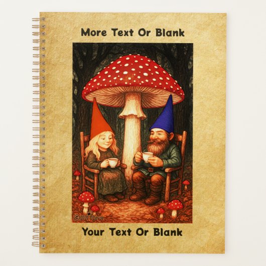 Amanita Mushroom en Gnomes Planner (Voorkant)