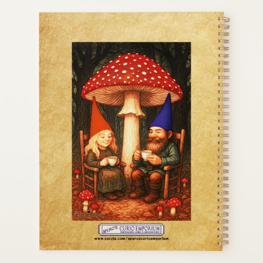 Amanita Mushroom en Gnomes Planner (Achterkant)