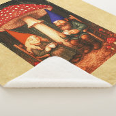 Amanita Mushroom en Gnomes Sherpa Deken (3/4)