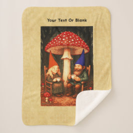 Amanita Mushroom en Gnomes Sherpa Deken