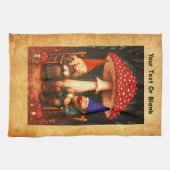 Amanita Mushroom en Gnomes Theedoek (Horizontaal)