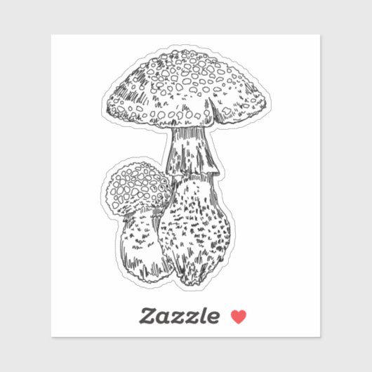 Amanita Mushroom Sticker (Vel)