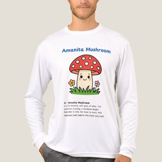 Amanita Mushroom Tri-Blend Shirt (Voorkant volledig)