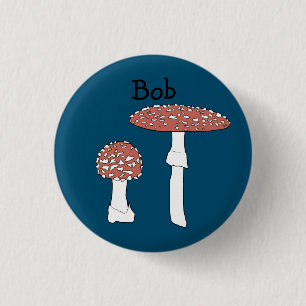 Amanita Mushrooms Fun Fungi BIED IT AAN Ronde Button 3,2 Cm