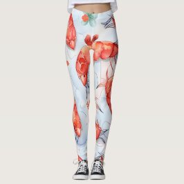 Amano Garnalen Waterverf Kleurrijke Patroon Leggings