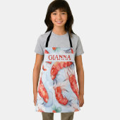 Amano Garnalen Waterverf Kleurrijke Patroon Schort (Insitu)