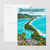 Amanohashidate Japan -> Amanohashidate Japan Briefkaart (Voorkant / Achterkant)