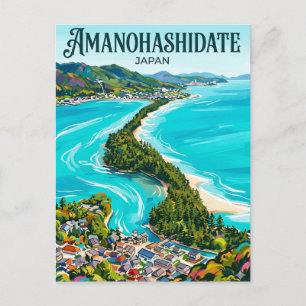 Amanohashidate Japan -> Amanohashidate Japan Briefkaart