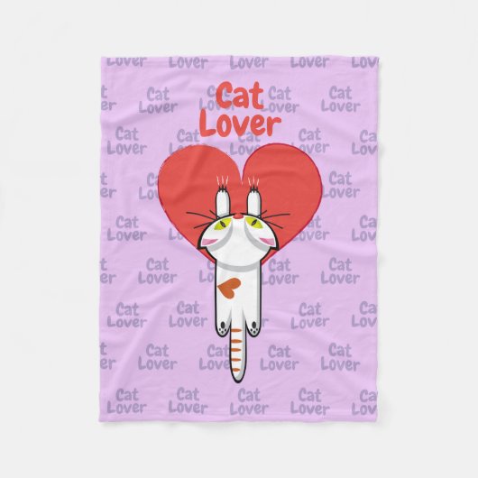 Amante de los gatos fleece deken (Voorkant)