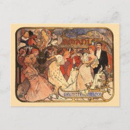 Amants, Alphonse Mucha Briefkaart
