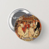 Amants, Alphonse Mucha Ronde Button 5,7 Cm (Voorkant /achterkant)