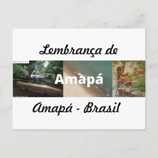 Amapá souvenir ansichtkaart briefkaart (Voorkant)