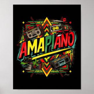 Amapiano Afrikaanse Print Zwarte Geschiedenis Maan