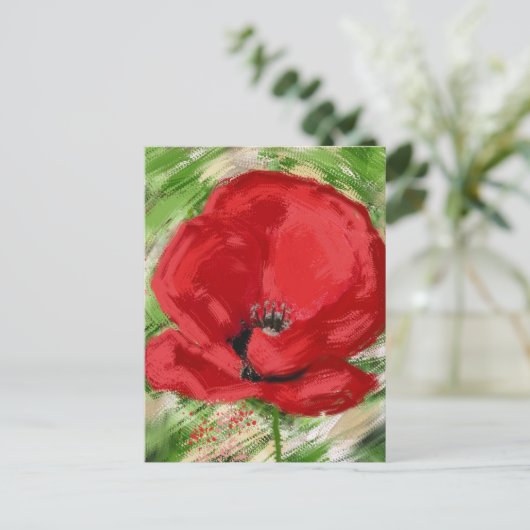 amapola briefkaart (Staand voorkant)