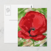 amapola briefkaart (Voorkant / Achterkant)