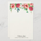 Amapola - Hibiscus Flower Stationery Briefpapier (Voorkant / Achterkant)