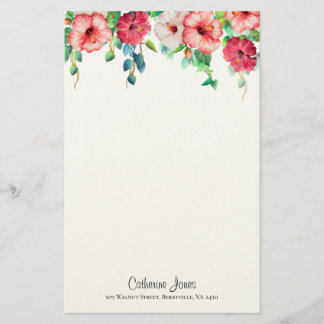 Amapola - Hibiscus Flower Stationery Briefpapier