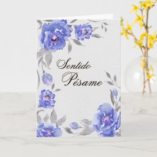 Amapolas Azules – Tarjeta de Pésame (Español) Kaart (Gele Bloem)