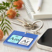 Amar het periodieke lijstnaam - sleutelwoord sleutelhanger (Voorkant Rechts)
