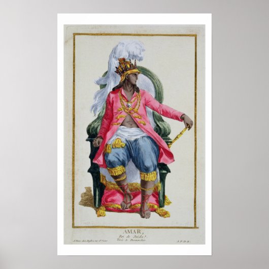 Amar, koning van Ouidah, uit 'Receuil des Estampes Poster (Voorkant)