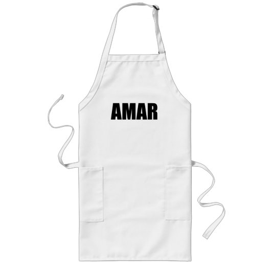 Amar liefde in het Spaans Lang Schort (Voorkant)
