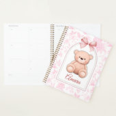 Amara | Aangepaste Roze Teddybeer Nursery Design Planner (Display)